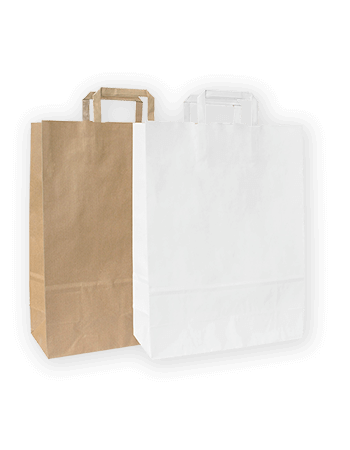 Papírové tašky ploché držadlo